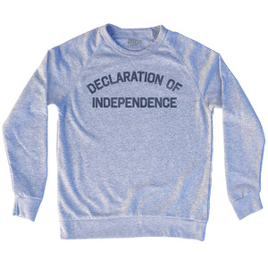 Declaration Of Independence Adult Tri-Blend Sweatshirt - Heather Grey Declaration Of Independence Adult Tri-Blend Sweatshirt - Heather Grey
