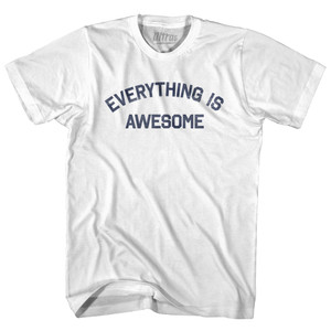 Everything Is Swesome Adult Cotton T-shirt - White