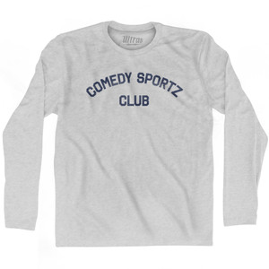 Comedy Sportz Club Adult Cotton Long Sleeve T-shirt - Grey Heather Comedy Sportz Club Adult Cotton Long Sleeve T-shirt - Grey Heather