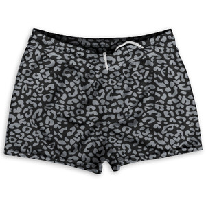 Cheetah Two Tone Black Shorty Short Gym Shorts 2.5" Inseam Made In USA - Black Cheetah Two Tone Black Shorty Short Gym Shorts 2.5" Inseam Made In USA - Black