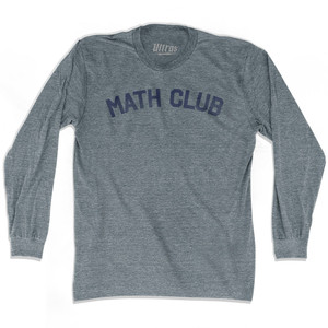 Math Club Adult Tri-Blend Long Sleeve T-shirt - Athletic Grey