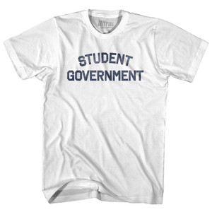 Student Government Womens Cotton Junior Cut T-Shirt - White Student Government Womens Cotton Junior Cut T-Shirt - White