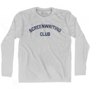 Screenwriting Club Adult Cotton Long Sleeve T-shirt - Grey Heather Screenwriting Club Adult Cotton Long Sleeve T-shirt - Grey Heather