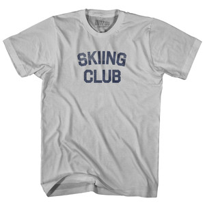 Skiing Club Adult Cotton T-shirt - Cool Grey