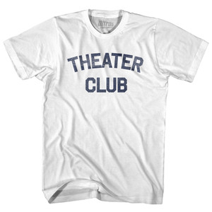 Theater Club Womens Cotton Junior Cut T-Shirt - White Theater Club Womens Cotton Junior Cut T-Shirt - White