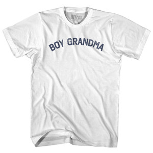 Boy Grandma Adult Cotton T-shirt - White Boy Grandma Adult Cotton T-shirt - White