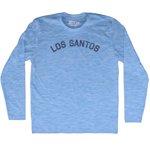 Los Santos Adult Tri-Blend Long Sleeve T-shirt - Athletic Blue