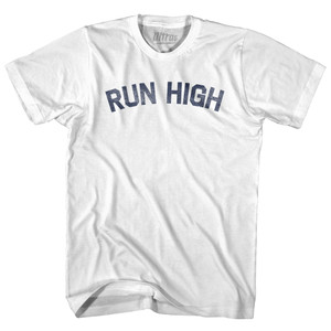 Run High Womens Cotton Junior Cut T-Shirt - White