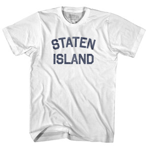 Staten Island Adult Cotton T-shirt - White Staten Island Adult Cotton T-shirt - White