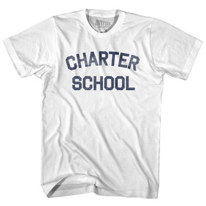 Charter School Womens Cotton Junior Cut T-Shirt - White Charter School Womens Cotton Junior Cut T-Shirt - White