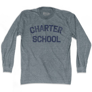 Charter School Adult Tri-Blend Long Sleeve T-shirt - Athletic Grey Charter School Adult Tri-Blend Long Sleeve T-shirt - Athletic Grey