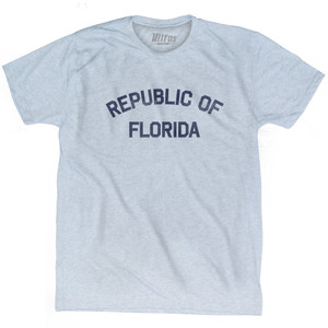 Republic Of Florida Adult Tri-Blend T-shirt - Athletic White Republic Of Florida Adult Tri-Blend T-shirt - Athletic White