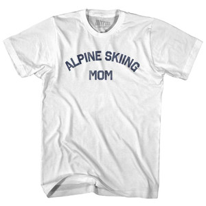 Alpine Skiing Mom Youth Cotton T-shirt - White Alpine Skiing Mom Youth Cotton T-shirt - White