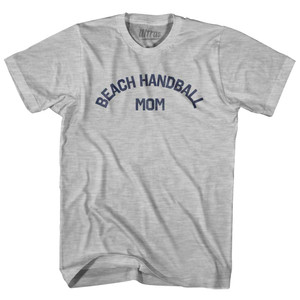 Beach Handball Mom Adult Cotton T-shirt - Grey Heather