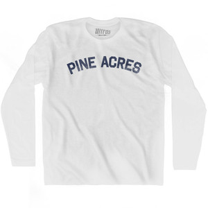 Pine Acres Adult Cotton Long Sleeve T-shirt - White