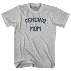 Fencing Mom Womens Cotton Junior Cut T-Shirt - Grey Heather