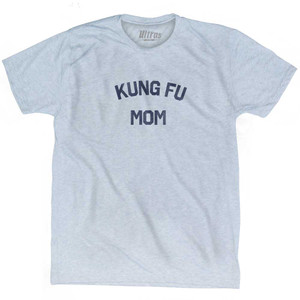 Kung Fu Mom Adult Tri-Blend T-shirt - Athletic White