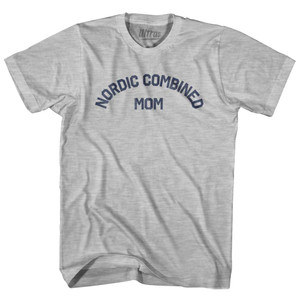 Nordic Combined Mom Adult Cotton T-shirt - Grey Heather Nordic Combined Mom Adult Cotton T-shirt - Grey Heather
