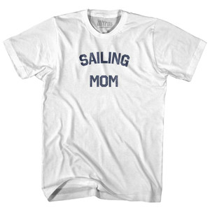 Sailing Mom Womens Cotton Junior Cut T-Shirt - White Sailing Mom Womens Cotton Junior Cut T-Shirt - White