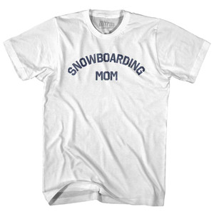 Snowboarding Mom Youth Cotton T-shirt - White Snowboarding Mom Youth Cotton T-shirt - White