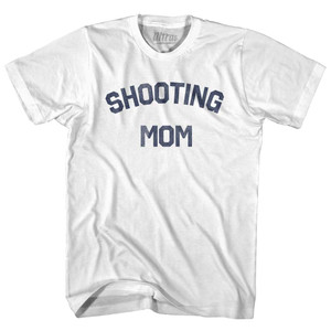 Shooting Mom Adult Cotton T-shirt - White Shooting Mom Adult Cotton T-shirt - White