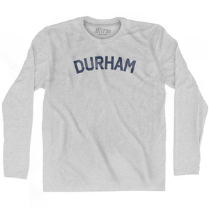 DURHAM Adult Cotton Long Sleeve T-shirt - Grey Heather