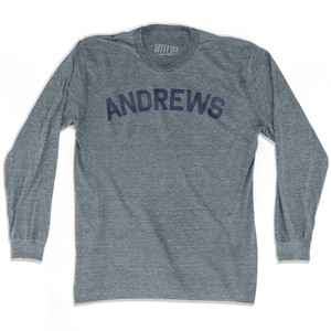 ANDREWS Adult Tri-Blend Long Sleeve T-shirt - Athletic Grey ANDREWS Adult Tri-Blend Long Sleeve T-shirt - Athletic Grey