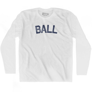 BALL Adult Cotton Long Sleeve T-shirt - White BALL Adult Cotton Long Sleeve T-shirt - White