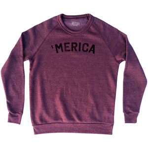 Merica Adult Tri-Blend Sweatshirt - Cranberry Merica Adult Tri-Blend Sweatshirt - Cranberry