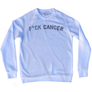 F*uck Cancer Adult Tri-Blend Sweatshirt - White F*uck Cancer Adult Tri-Blend Sweatshirt - White