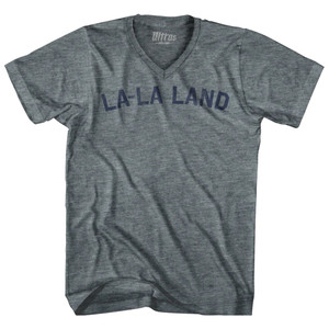 La La Land Tri-Blend V-neck Womens Junior Cut T-shirt - Athletic Grey La La Land Tri-Blend V-neck Womens Junior Cut T-shirt - Athletic Grey