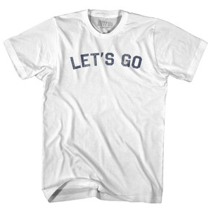 Let's Go Womens Cotton Junior Cut T-Shirt - White
