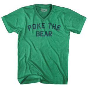 Poke The Bear Adult Tri-Blend V-neck T-shirt - Kelly Poke The Bear Adult Tri-Blend V-neck T-shirt - Kelly