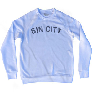 Sin City Adult Tri-Blend Sweatshirt - White Sin City Adult Tri-Blend Sweatshirt - White