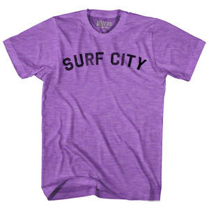 Surf City Adult Tri-Blend T-shirt - Heather Purple Surf City Adult Tri-Blend T-shirt - Heather Purple