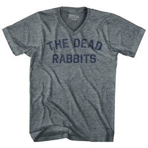 The Dead Rabbits Tri-Blend V-neck Womens Junior Cut T-shirt - Athletic Grey