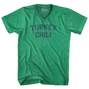 Turkey Chili Adult Tri-Blend V-neck T-shirt - Kelly