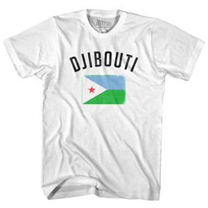Djibouti Country Flag Heritage Adult Cotton T-shirt - White