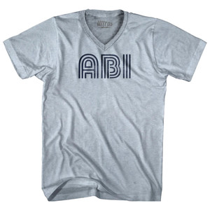 Abilene ABI Airport Adult Tri-Blend V-neck T-shirt - Heather White Abilene ABI Airport Adult Tri-Blend V-neck T-shirt - Heather White
