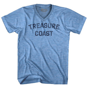 Treasure Coast Adult Tri-Blend V-neck T-shirt - Athletic Blue