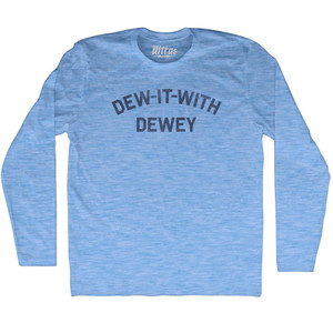 Dew-it-with Dewey Adult Tri-Blend Long Sleeve T-shirt - Athletic Blue Dew-it-with Dewey Adult Tri-Blend Long Sleeve T-shirt - Athletic Blue