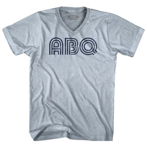 Albuquerque ABQ Airport Adult Tri-Blend V-neck T-shirt - Heather White Albuquerque ABQ Airport Adult Tri-Blend V-neck T-shirt - Heather White