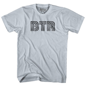 Baton Rouge Airport BTR Adult Cotton T-shirt - Slver