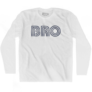 Brownsville Airport BRO Adult Cotton Long Sleeve T-shirt - White Brownsville Airport BRO Adult Cotton Long Sleeve T-shirt - White