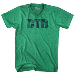 Baton Rouge Airport BTR Adult Tri-Blend V-neck T-shirt - Kelly