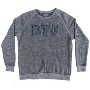 Burlington Airport BTV Adult Tri-Blend Sweatshirt - Athletic Grey