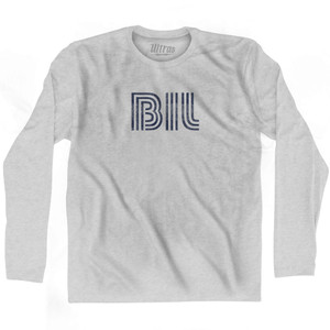 Billings Airport BIL Adult Cotton Long Sleeve T-shirt - Grey Heather Billings Airport BIL Adult Cotton Long Sleeve T-shirt - Grey Heather