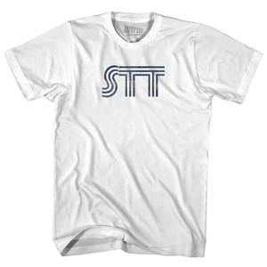 Charlotte Amalie St Thomas STT Airport Womens Cotton Junior Cut T-Shirt - White Charlotte Amalie St Thomas STT Airport Womens Cotton Junior Cut T-Shirt - White