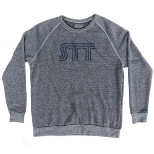 Charlotte Amalie St Thomas STT Airport Adult Tri-Blend Sweatshirt - Athletic Grey Charlotte Amalie St Thomas STT Airport Adult Tri-Blend Sweatshirt - Athletic Grey