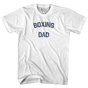 Boxing Dad Adult Cotton T-shirt - White